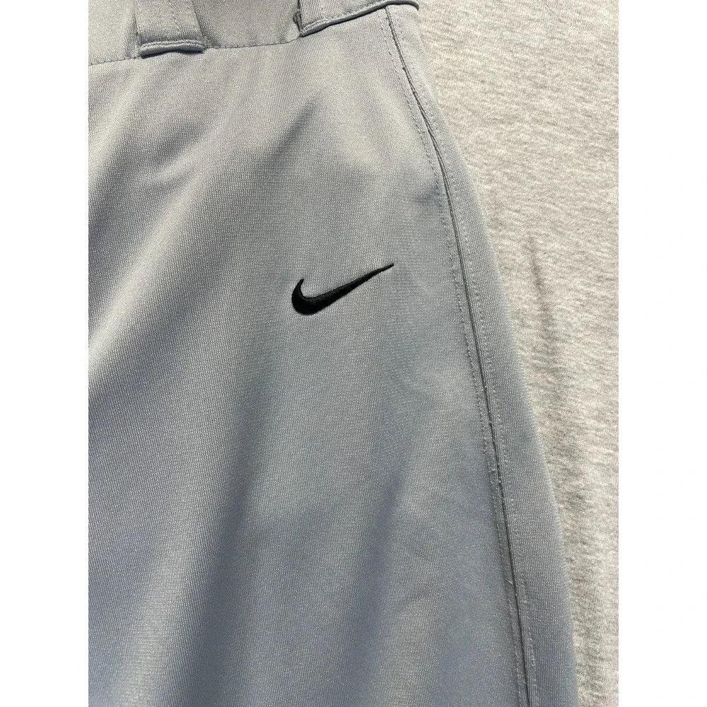 Nike Dri Fit Core Baseball Pants Boys Large Gray Logo Reinforced Knees Slim Fit